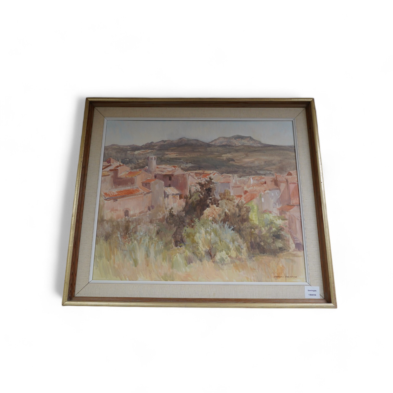 Patricia Prentice (1923-2006), oil on board, Italian landscape with villas, signed, 49 x 59cm. Condition - good